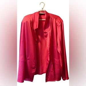 PRETTYLITTLETHING Pink Satin Blazer – Size UK 24 / US 20 / EU 52